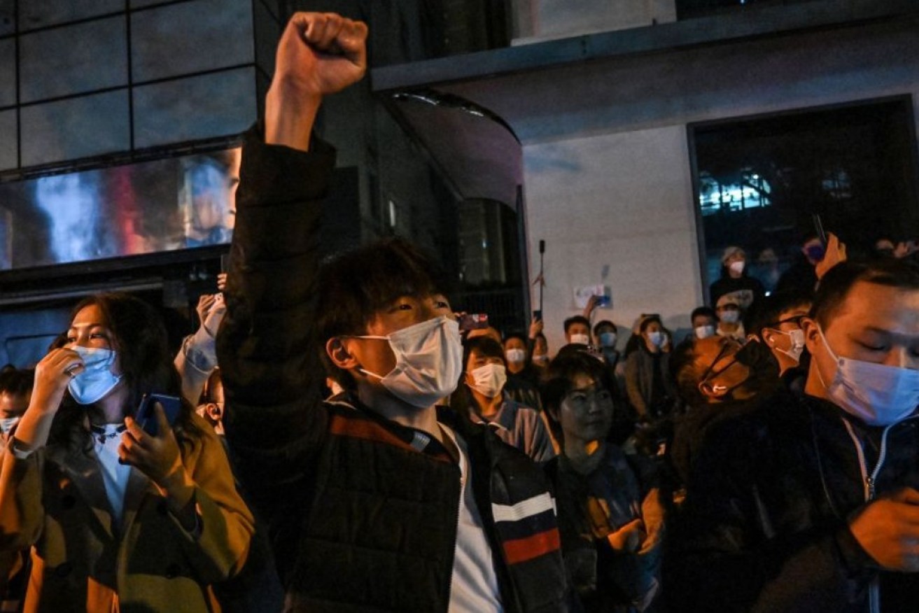 27 November: Protests against China's zero-Covid policy take place in Shanghai following a deadly fire in Urumqi, the capital of the Xinjiang region. 