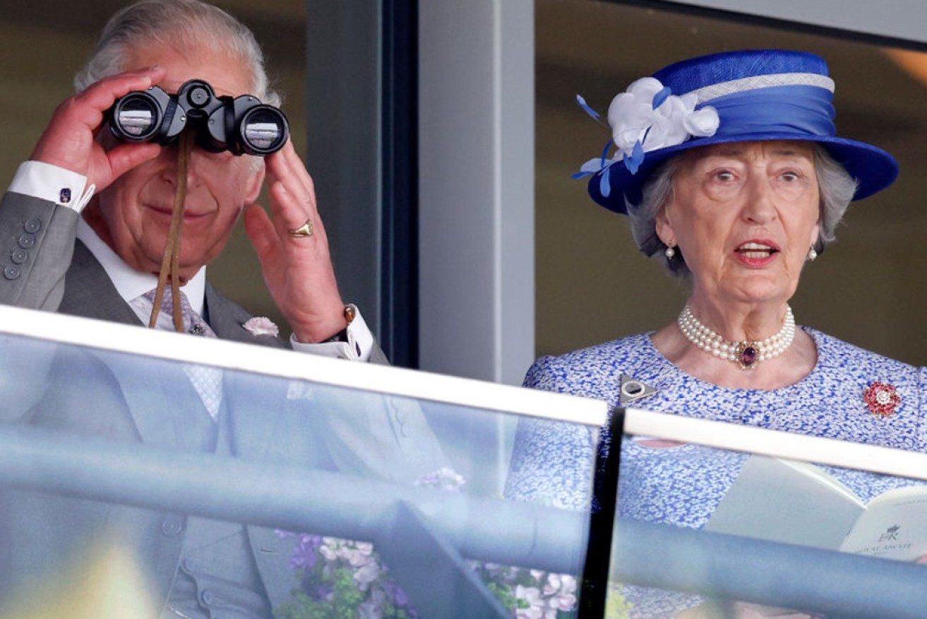 Lady Susan Hussey, pictured with King Charles earlier this year, is Prince William's godmother.