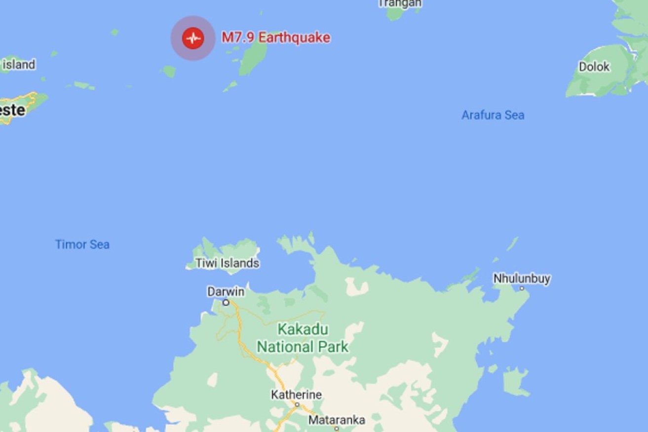The 7.7 earthquake hit Indonesia's Tanimbar region. 
