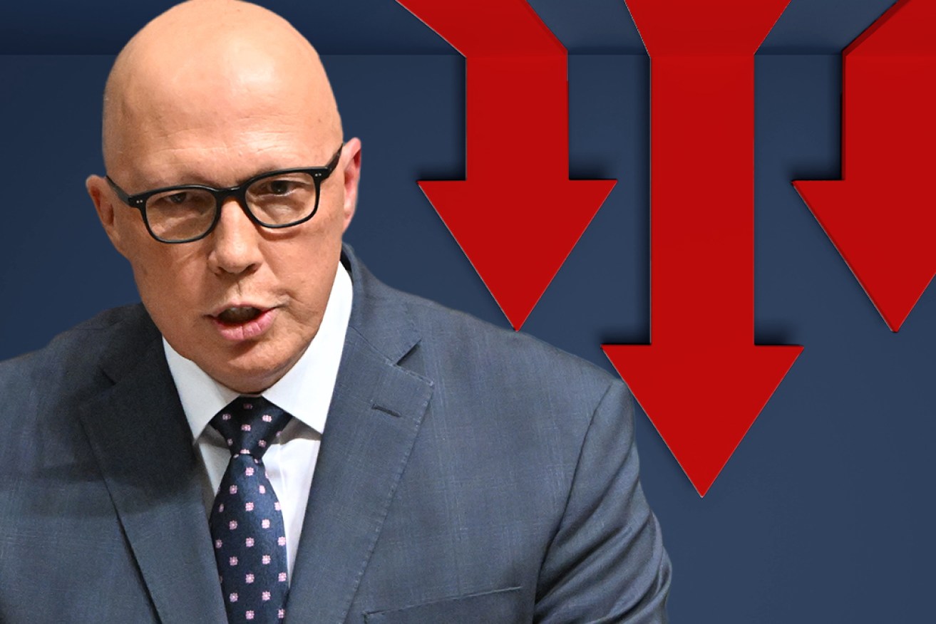 Peter Dutton is falling behind Greens leader Adam Bandt as preferred PM among voters under 55 and women.