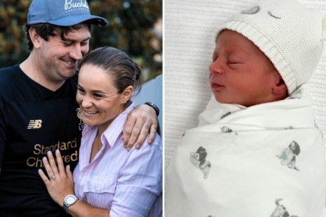 Ash Barty delivers another winner, with baby Hayden