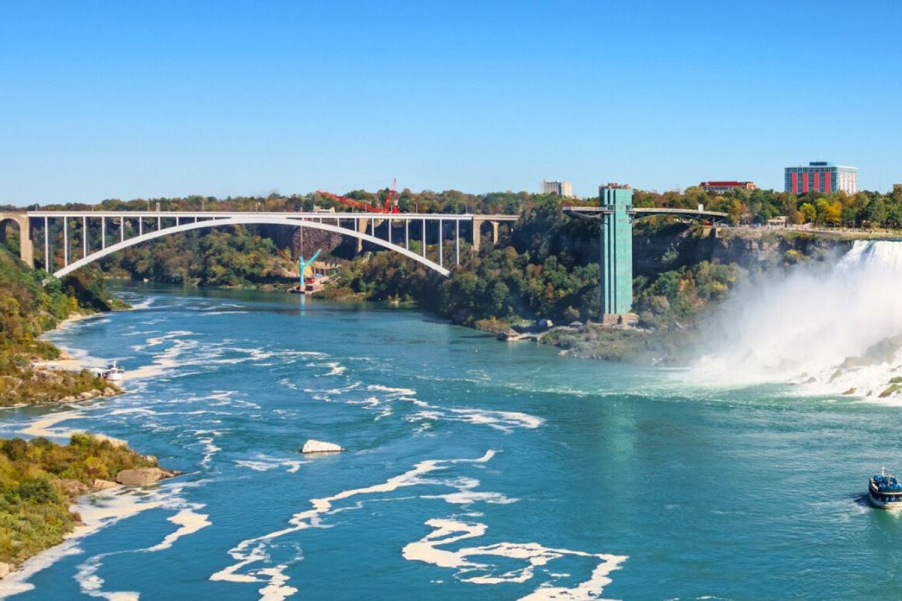 Rainbow Bridge, near the Niagara Falls, on the US-Canada border. 