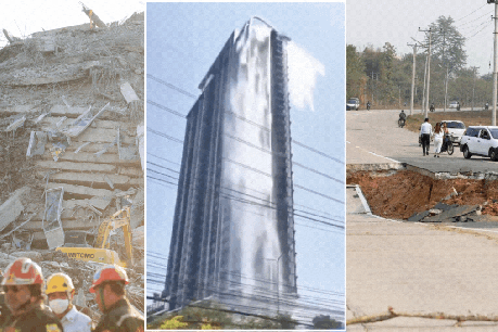Tower collapses as quake rocks Asian neighbours 
