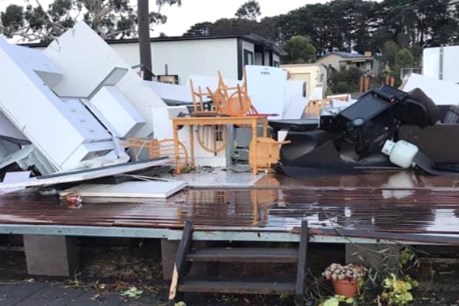 Tornado tears through caravan park, leaving trail of damage