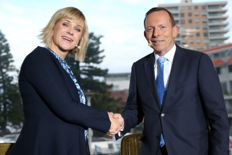Warringah debate: Tony Abbott and Zali Steggall duke it out on climate and cars to jeers and cheers