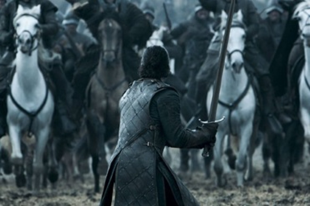<i>Game of Thrones'</i> Jon Snow (Kit Harington) faces down the Bolton army in <i>The Battle of the Bastards.</i>