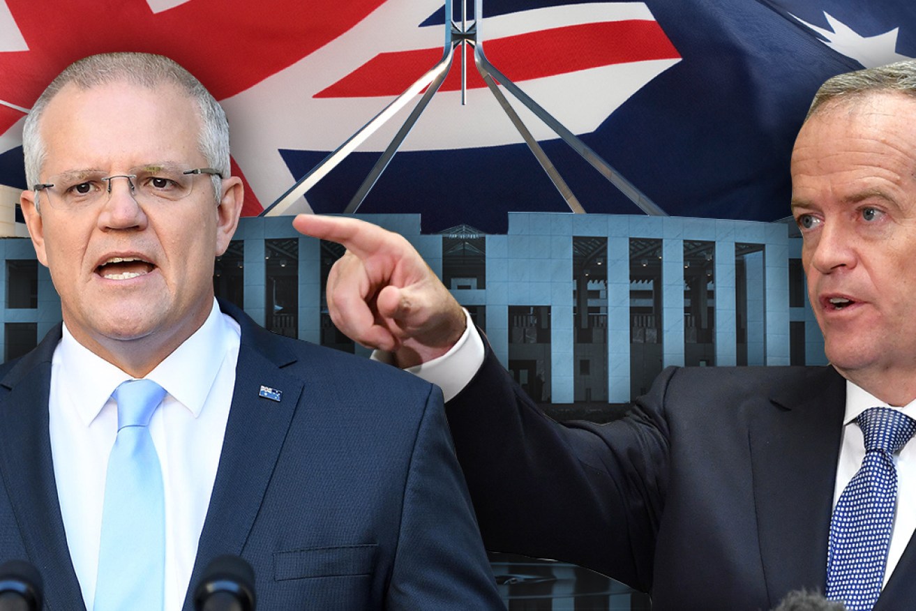 Prime Minister Scott Morrison and Labor leader Bill Shorten in the final leg of the campaign. 