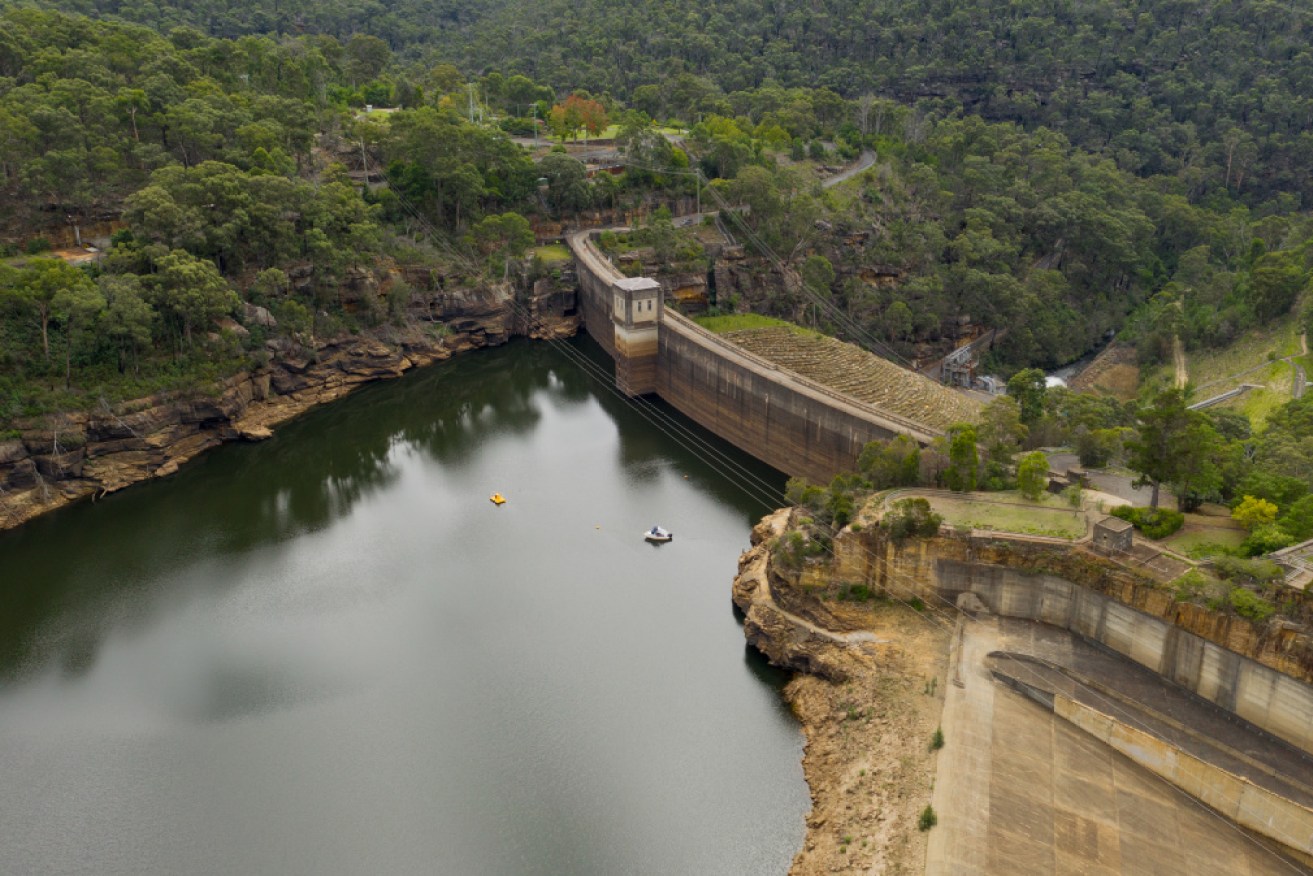 The Nepean Dam in New South Wales is sitting at 54.7 per cent capacity.