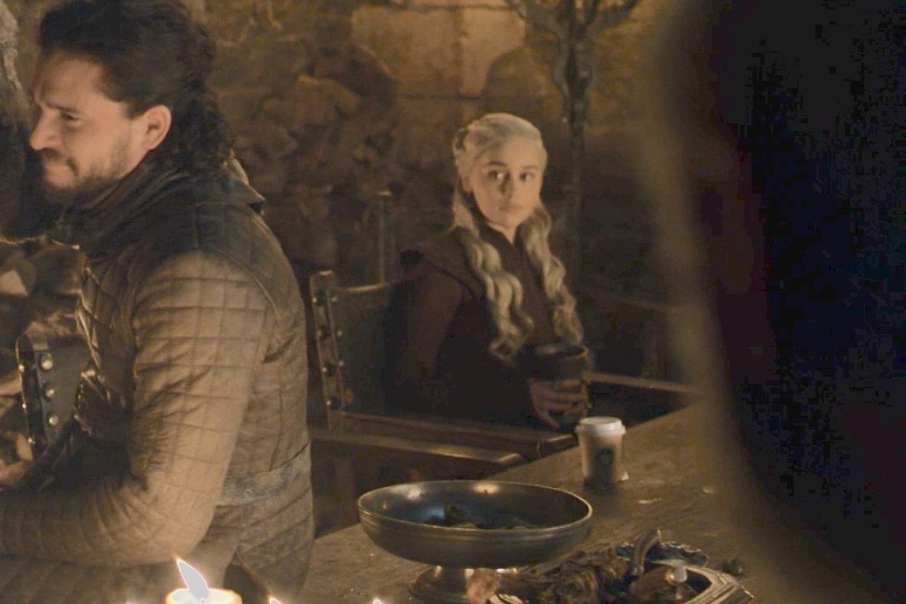 A Starbucks coffee cup has made an accidental cameo appearance on <i>Game of Thrones</i>. 