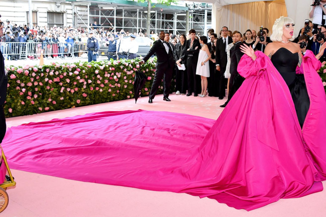 Lady Gaga's Met Gala entrance on Monday took even hardened fashionistas by surprise.