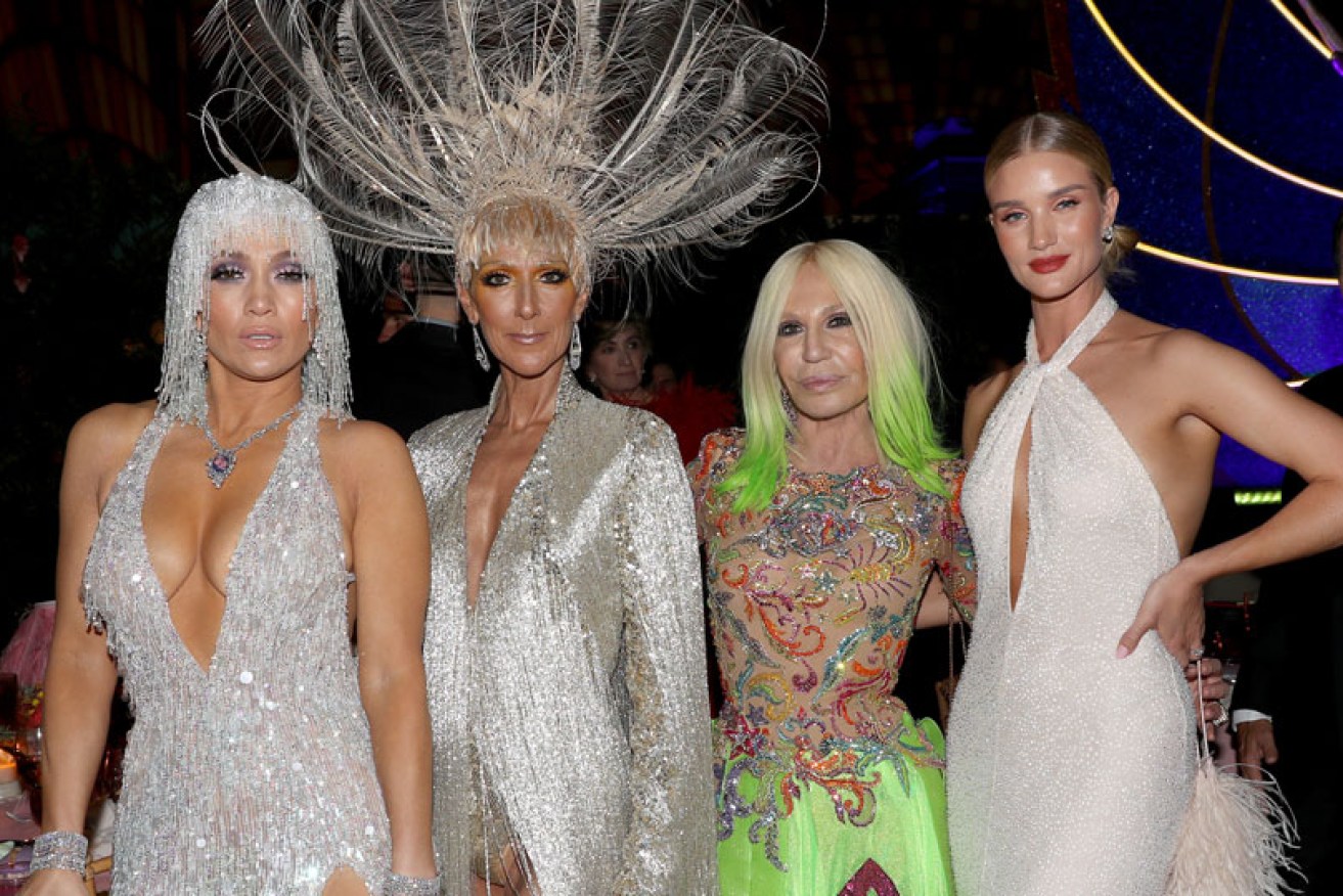Jennifer Lopez, Celine Dion, Donatella Versace and Rosie Huntington-Whiteley at the 2019 Met Gala on May 6.