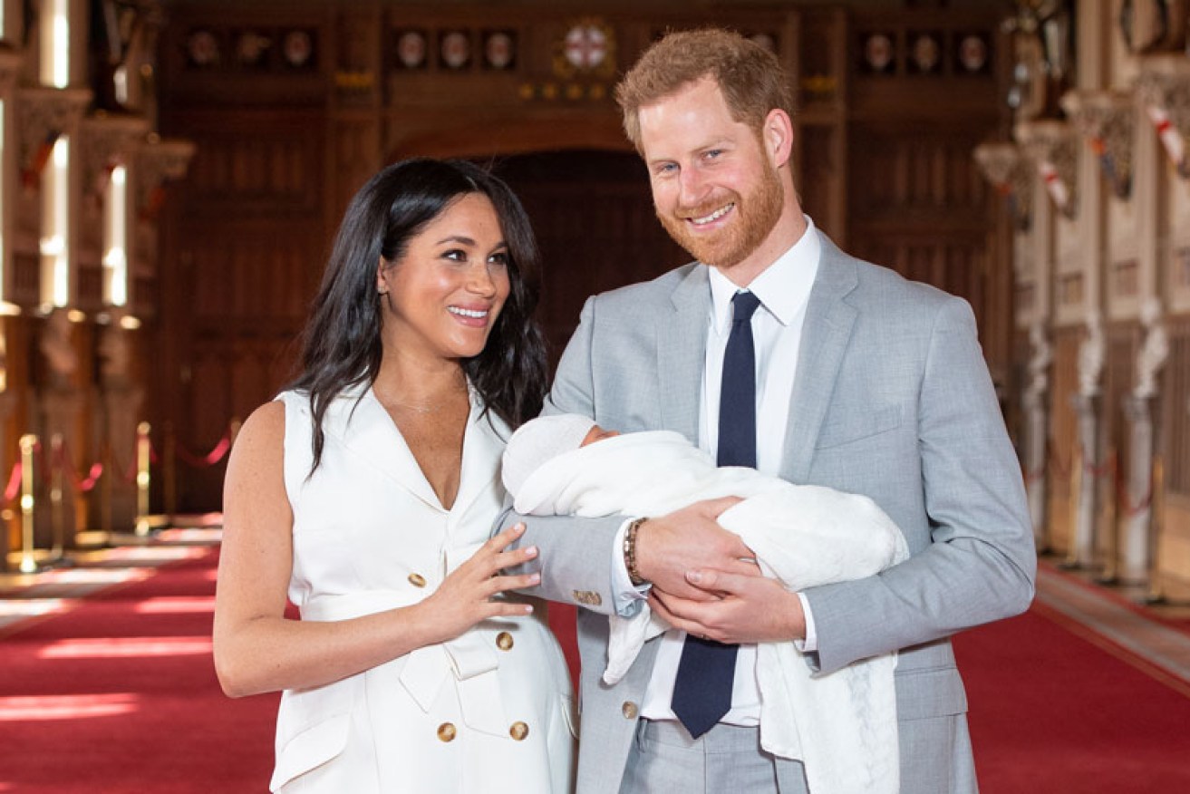 The delighted Duke and Duchess of Sussex with son Archie on May 8. 