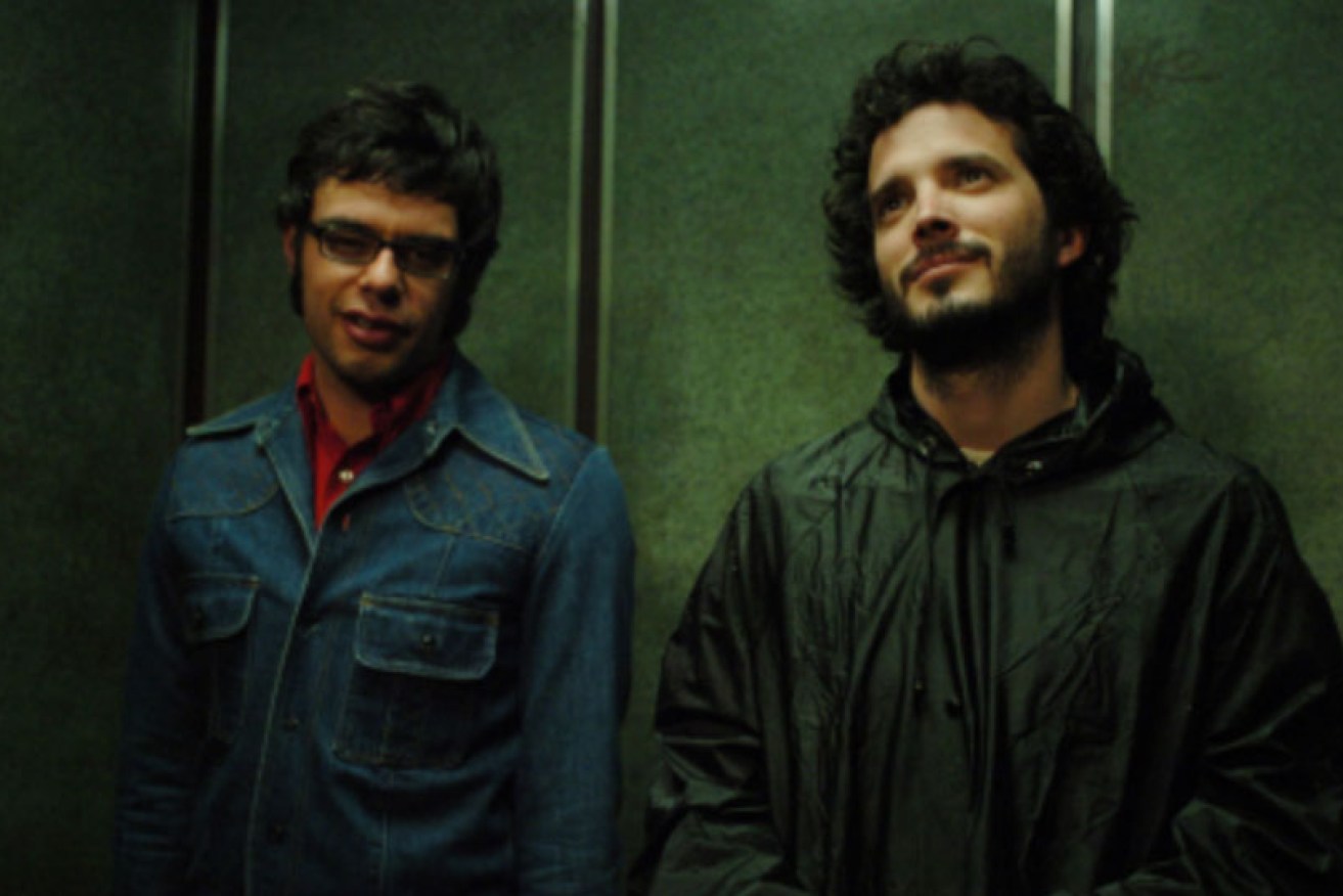 It's business time: Jermaine Clement and Bret McKenzie bring it in <i>Flight of the Conchords.</i>