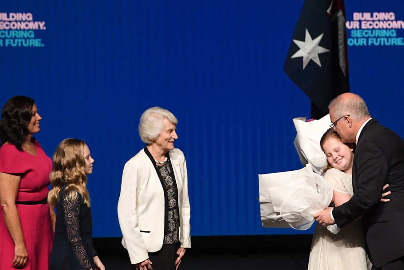 Scott Morrison had family on stage at the Liberal launch on Sunday – but one thing seemed amiss. 