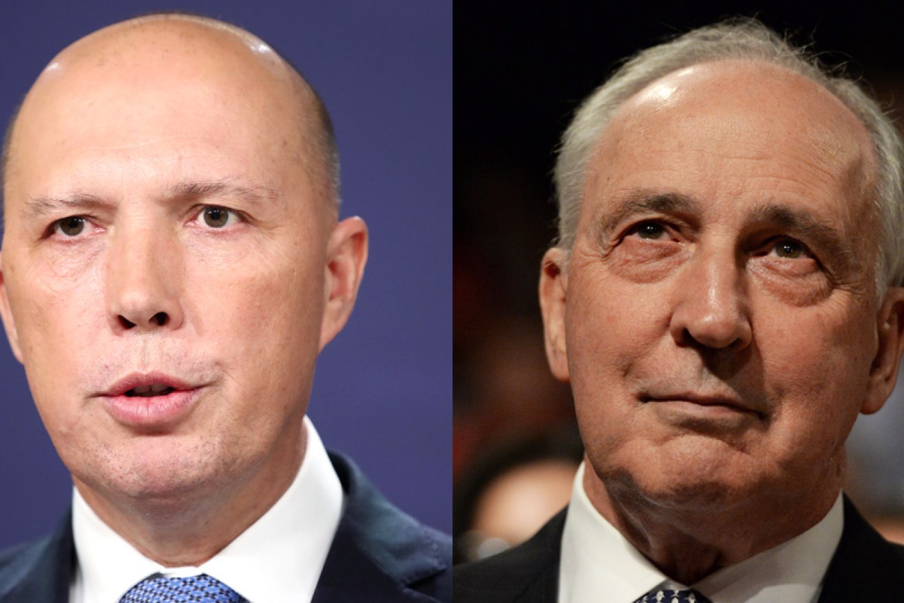 Former PM Paul Keating has taken a swipe at Home Affairs Minister Peter Dutton.