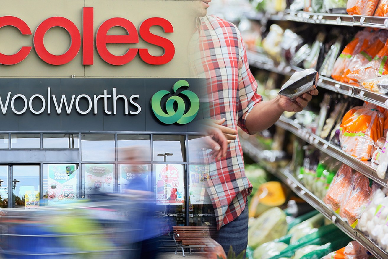 Shoppers are displeased with the supermarket duopoly, and their profits, as Australians struggle. Photo: Getty/TND