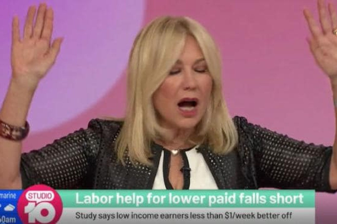 Kerri-Anne Kennerley had a spray about the Labor party on Studio 10, warning about a future under Bill Shorten. 