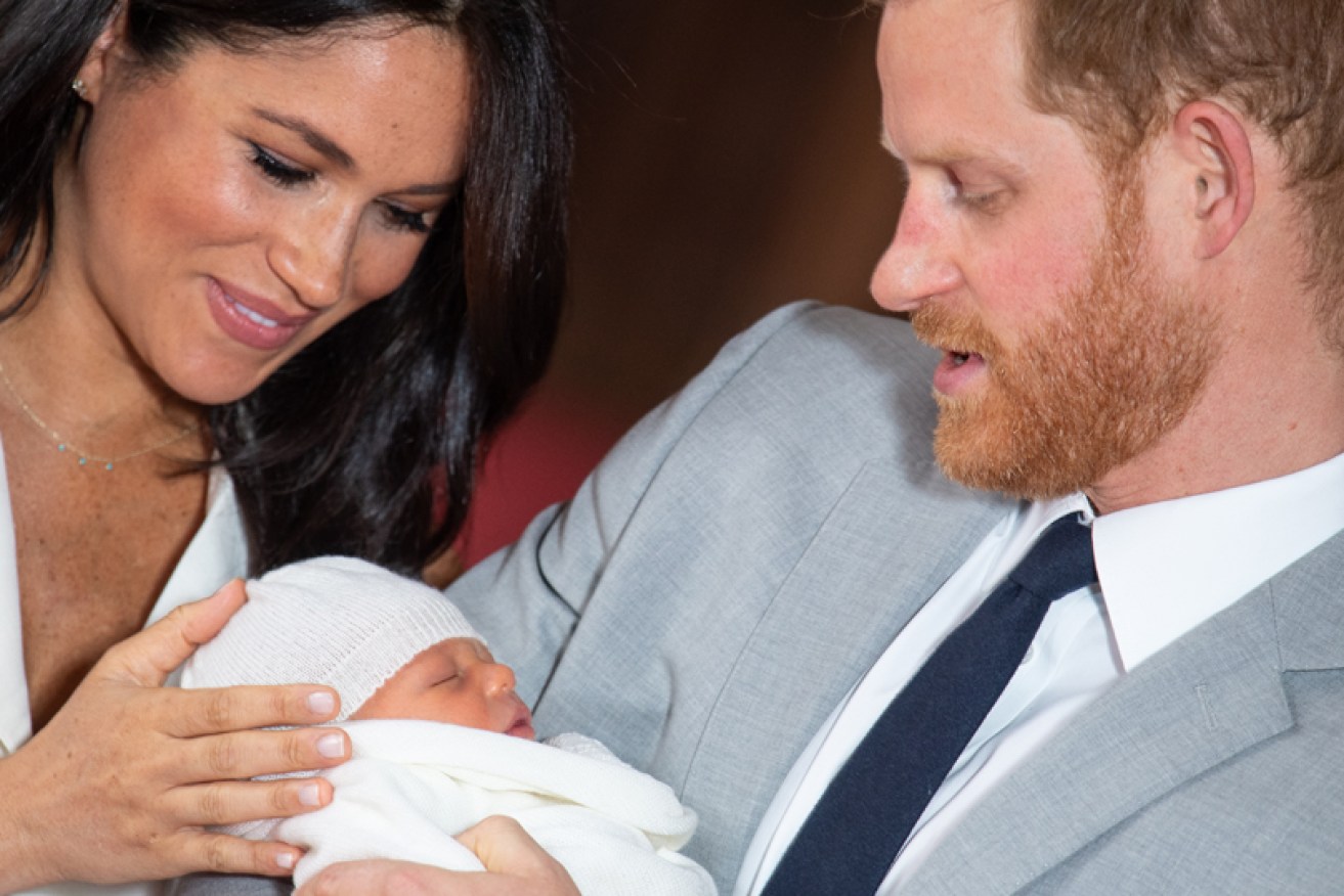 The Duke and Duchess of Sussex with son Archie Mountbatten-Windsor at Windsor Castle on May 8.