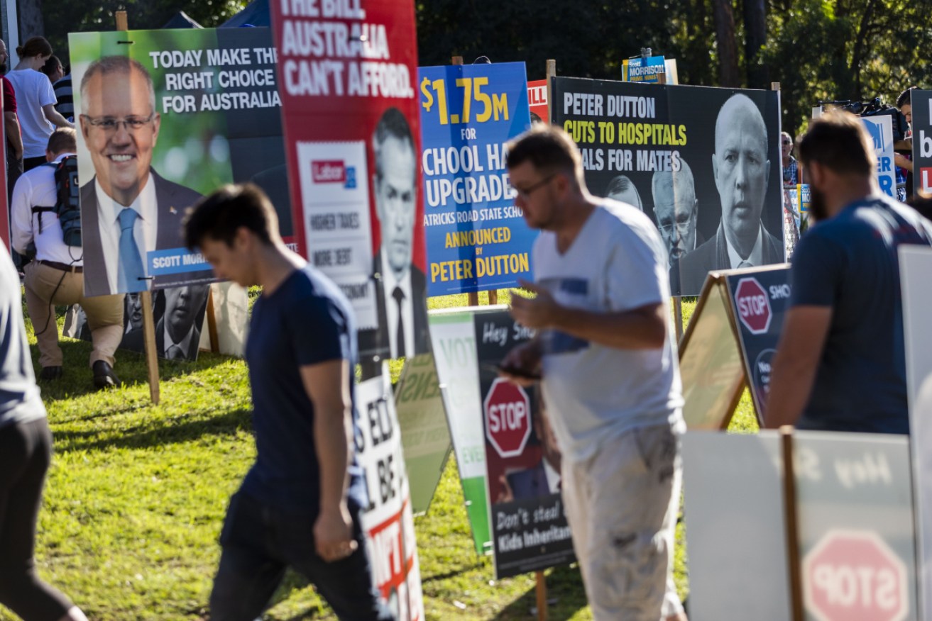 Voters turn up to polling booths around Australia for the 2019 federal election.