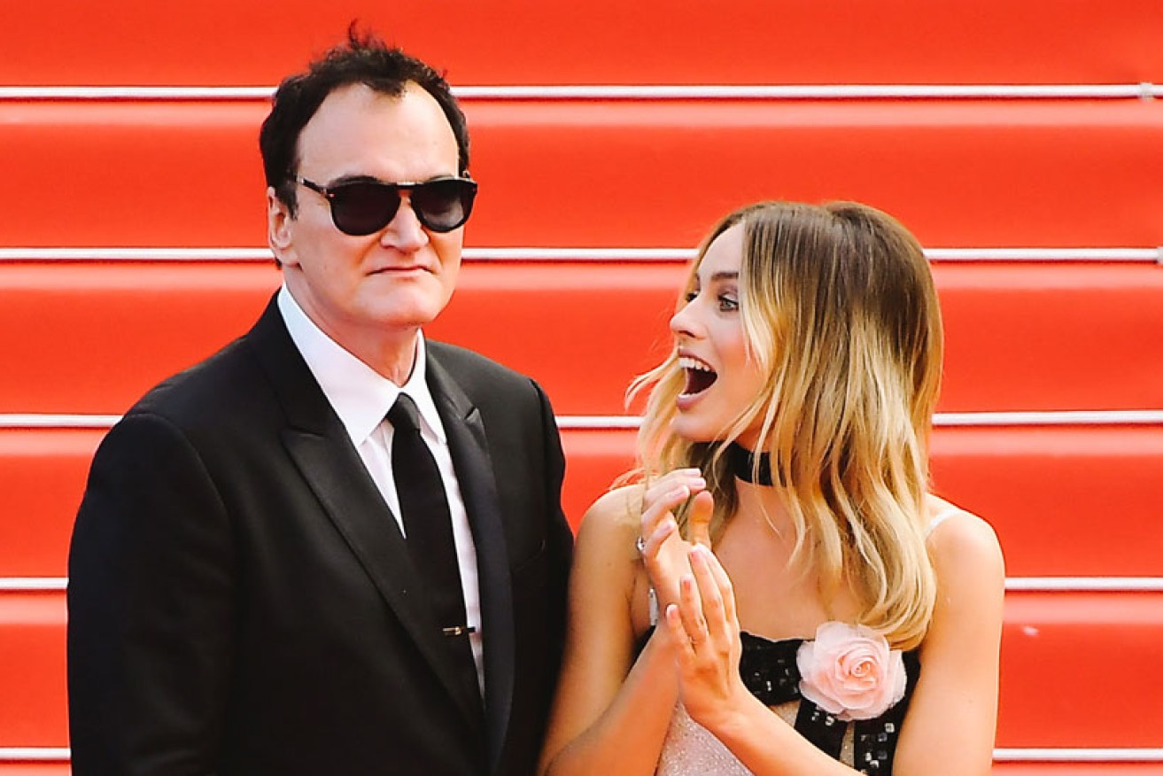 Quentin Tarantino and Margot Robbie at the Cannes Film Festival premiere of <i>Once Upon a Time in Hollywood</i> on May 21.