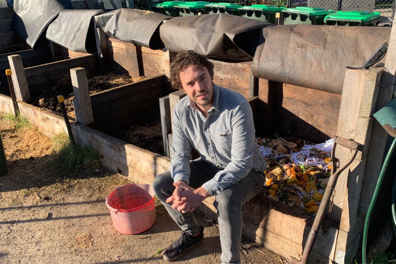 <i>2040</i> director Damon Gameau at the West Brunswick Community Garden and Food Forest in Melbourne on May 22.