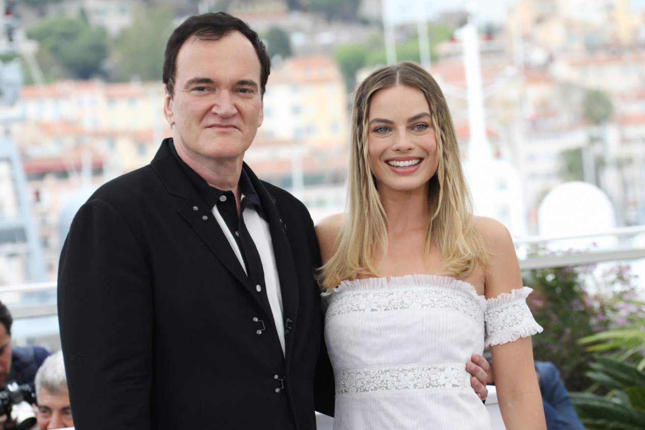 Margot Robbie and Quentin Tarantino in Cannes to promote <i>Once Upon a Time in Hollywood</i>.