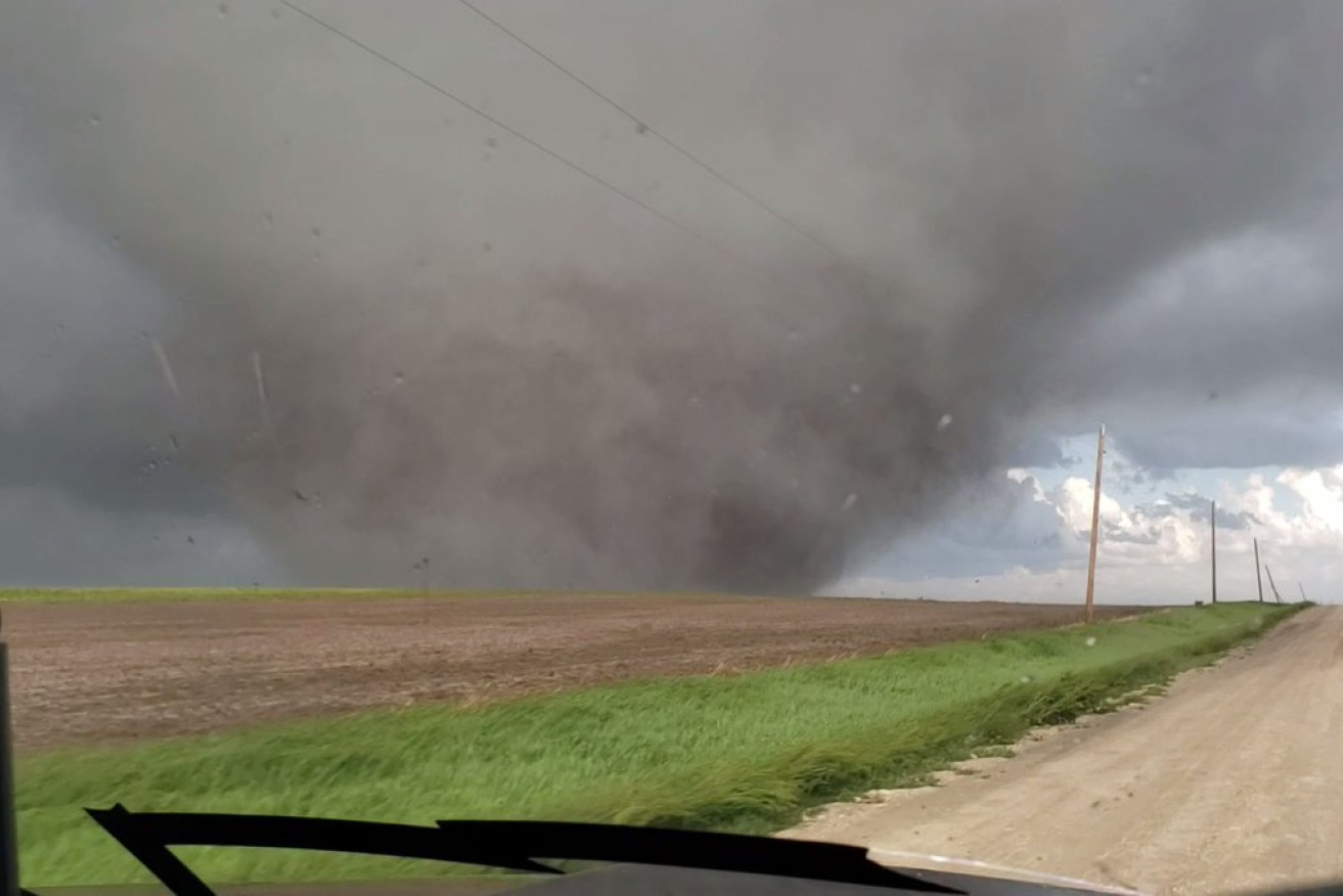 Tornadoes have been sweeping across the US for the past month. This one seen on May 29 in Kansas.
