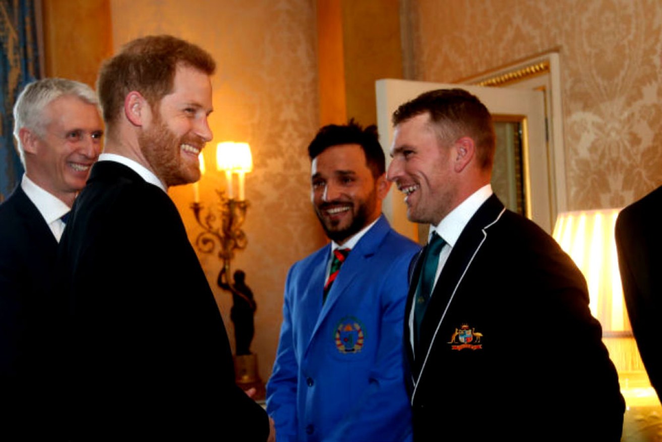 Prince Harry and has a gentle dig at the Australian cricket captain Aaron Finch. 