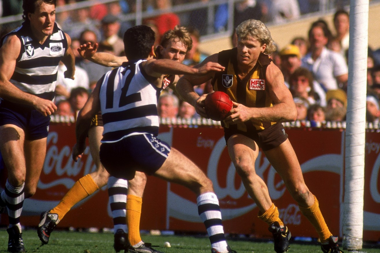 Dermott Brereton played in a time when players needed to worry less about incidental head-high contact. 