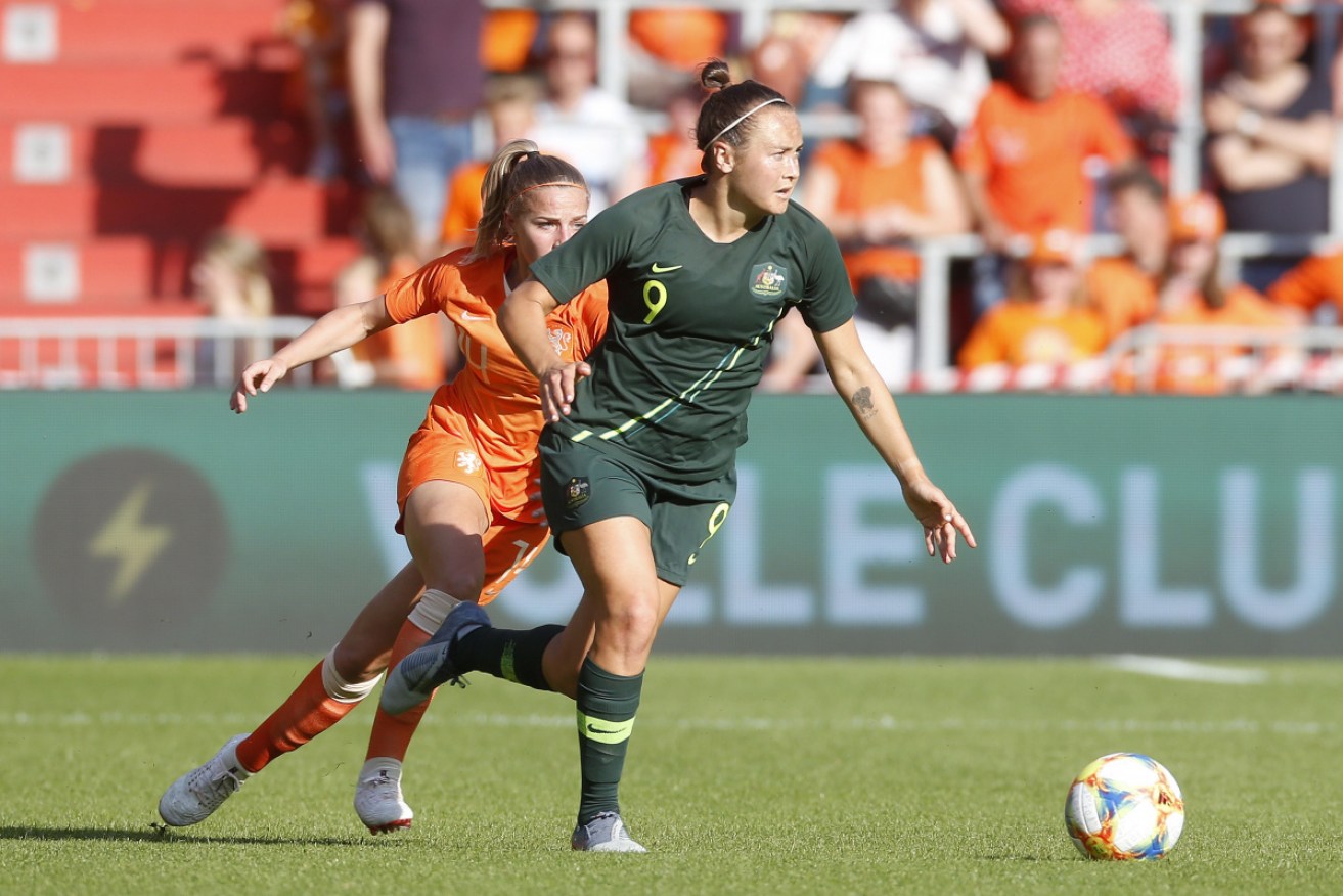 Caitlin Foord is a key plank in Australia's forward structure. 