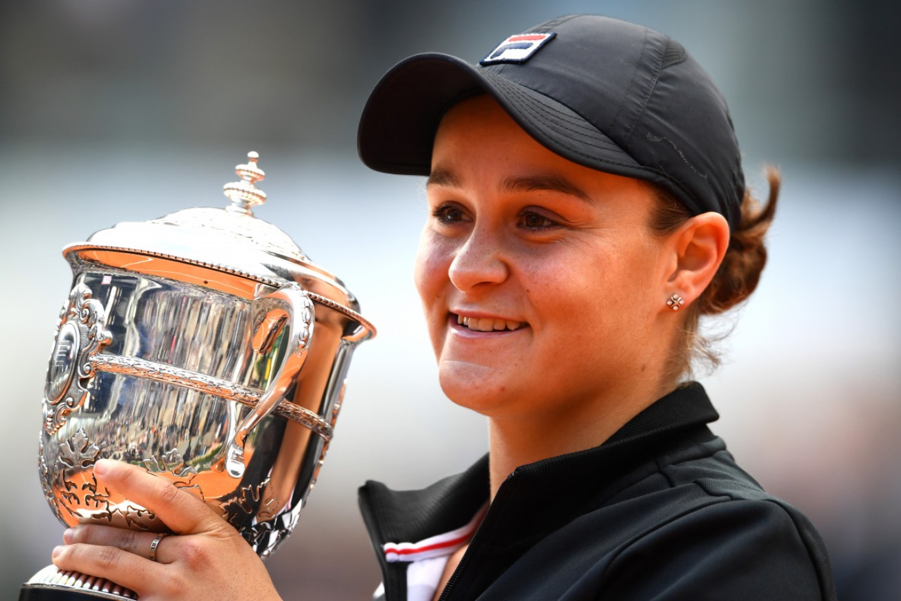Paris triumph: Ash Barty with the French Open trophy. 