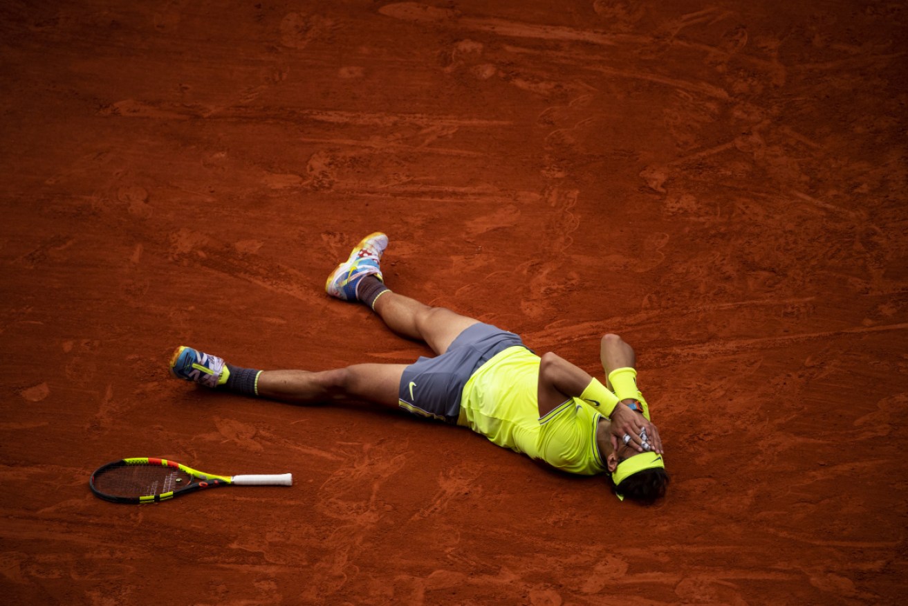 Mr No.12: Rafael Nadal marks another big moment on the Paris clay.  