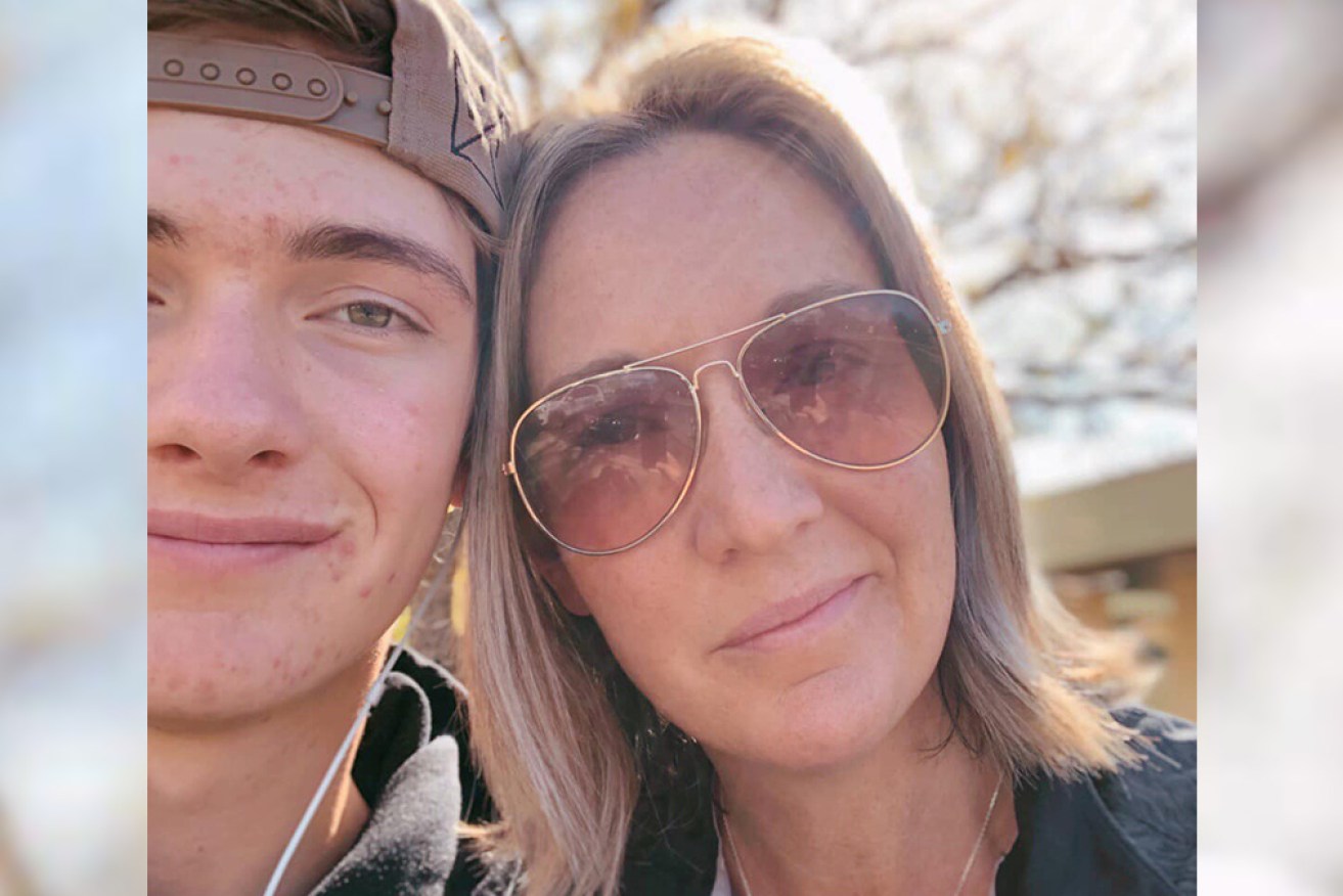 Max and his mother Jennifer Lockery, on the day they decided to start homeschooling him.