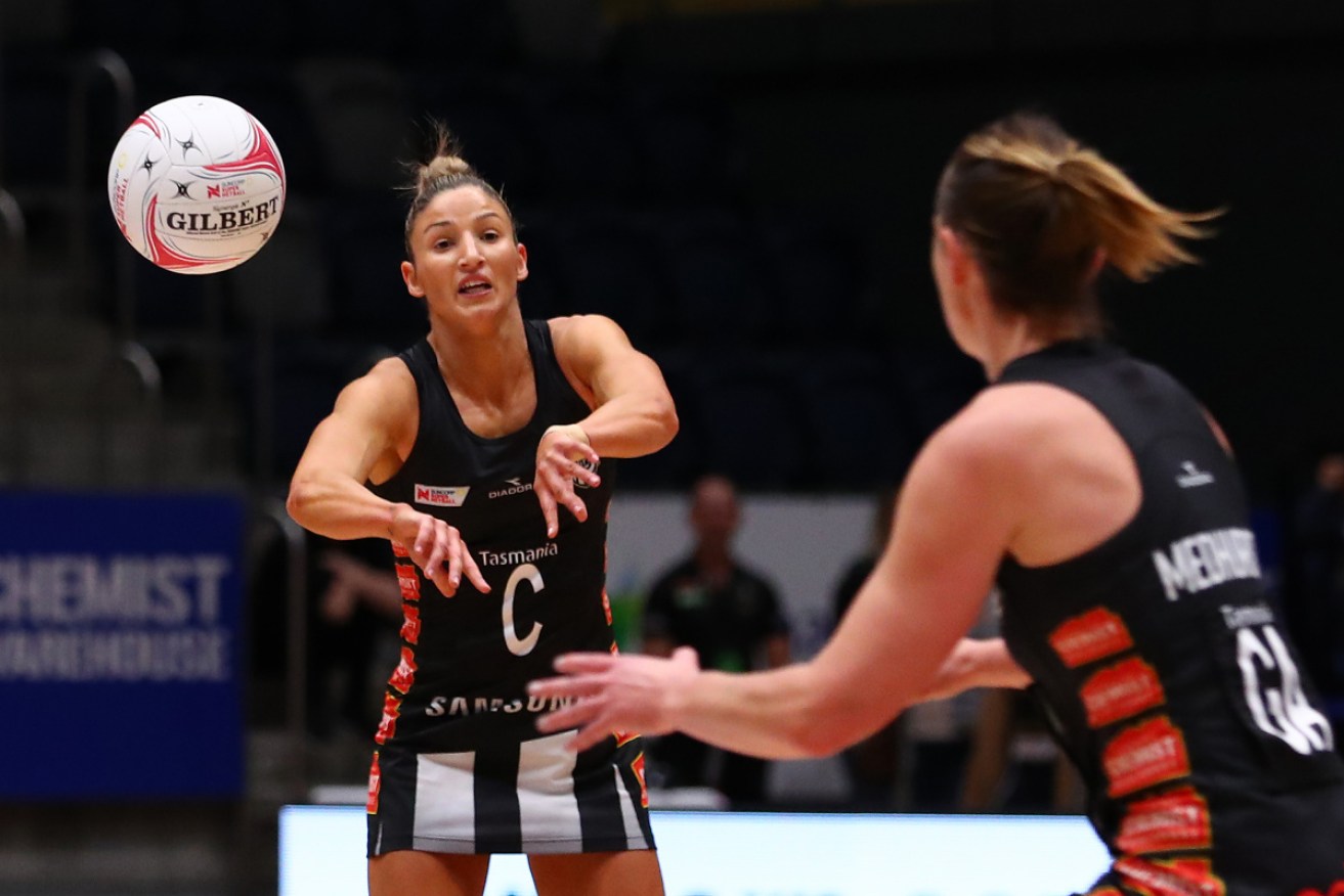 Magpie Kim Ravaillion passes in her milestone game that ended in a loss. 