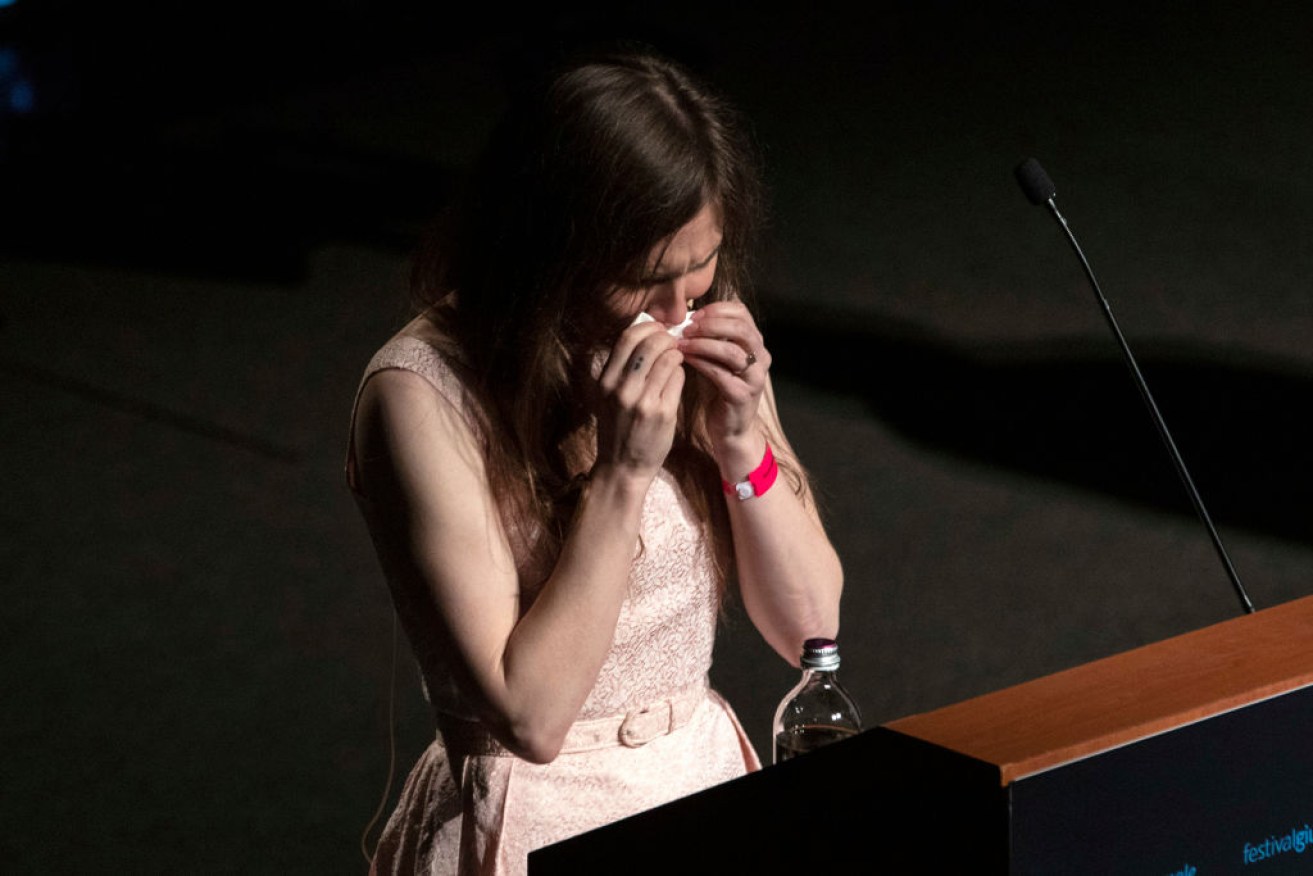 Wrongly convicted murderer Amanda Knox delivers a speech about <i>Trial by Media</i>
 on her first return to Italy since being freed from prison. 
