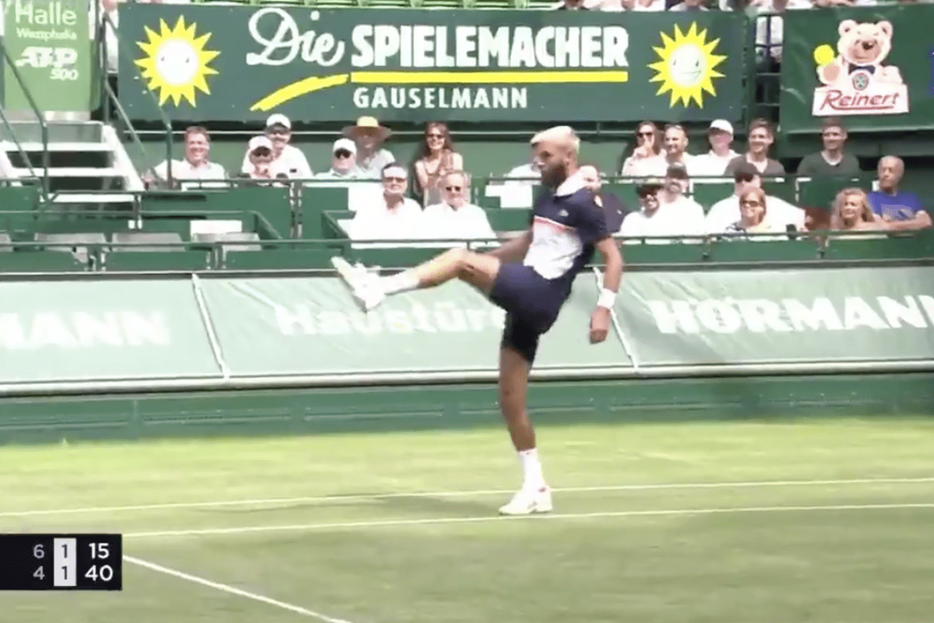 Benoit Paire kicked it all off after dropping his racquet.