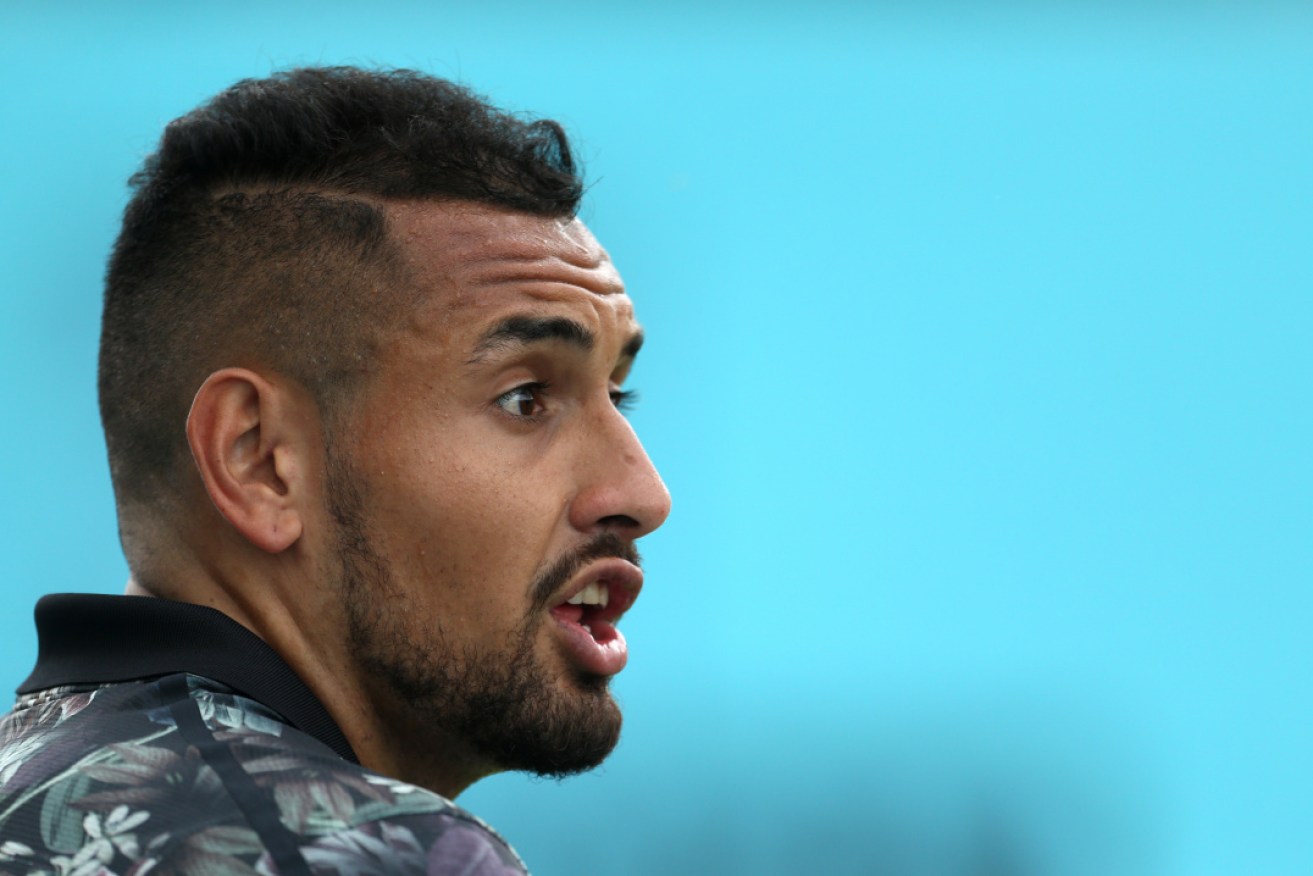 Kyrgios has been dumped out of Queen's Club by Felix Auger-Aliassime saying some of the calls were 'outrageous'.