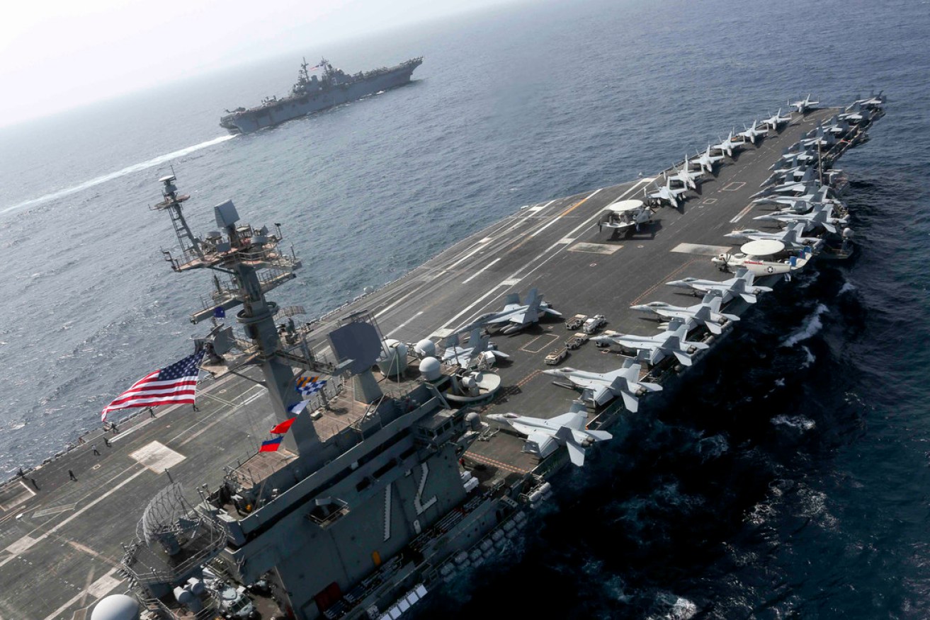 The USS Abraham Lincoln and its support ships have deployed off the Korean peninsula.