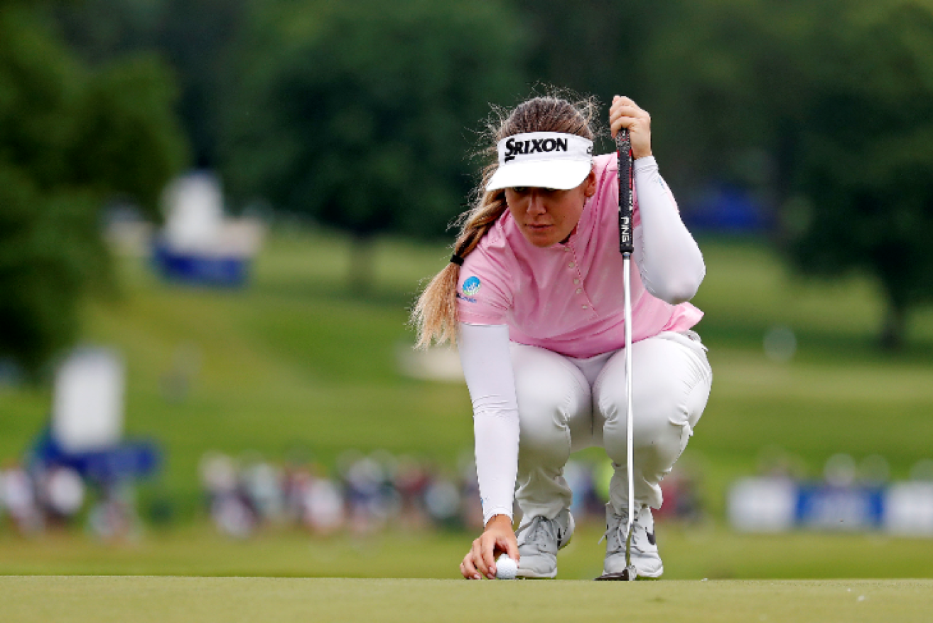 Australia's Hannah Green has dropped to second despite all the birdies. <i>Photo:  AP</i>