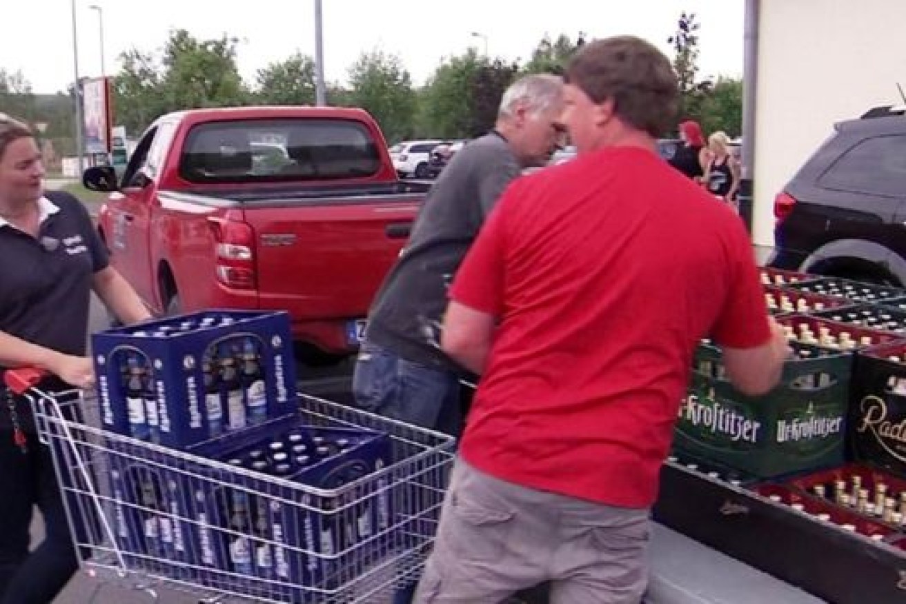 Locals bought more than 200 cases of beer to keep it from going to a neo-Nazi festival.