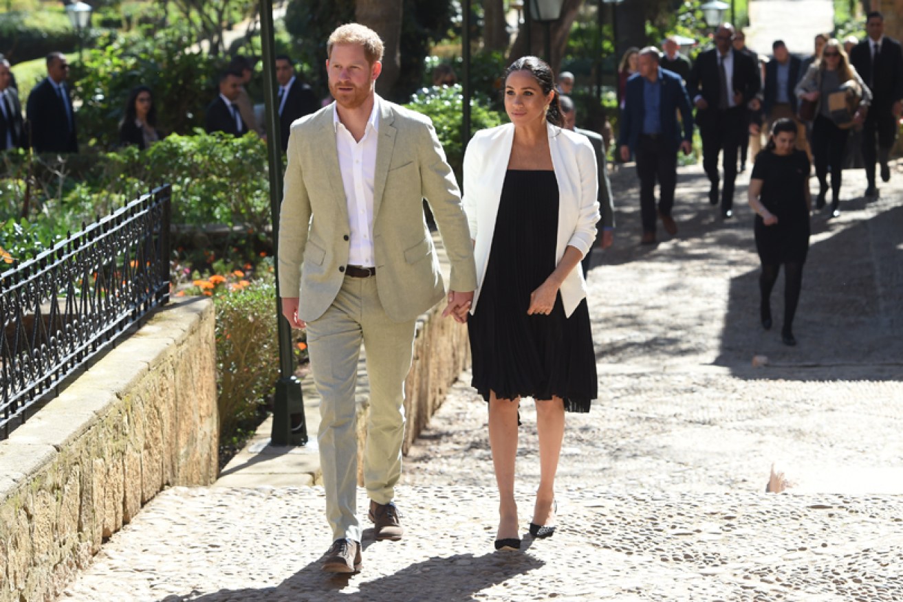 Prince Harry and Meghan Markle in Rabat, Morocco, on their last official tour to Africa in February.