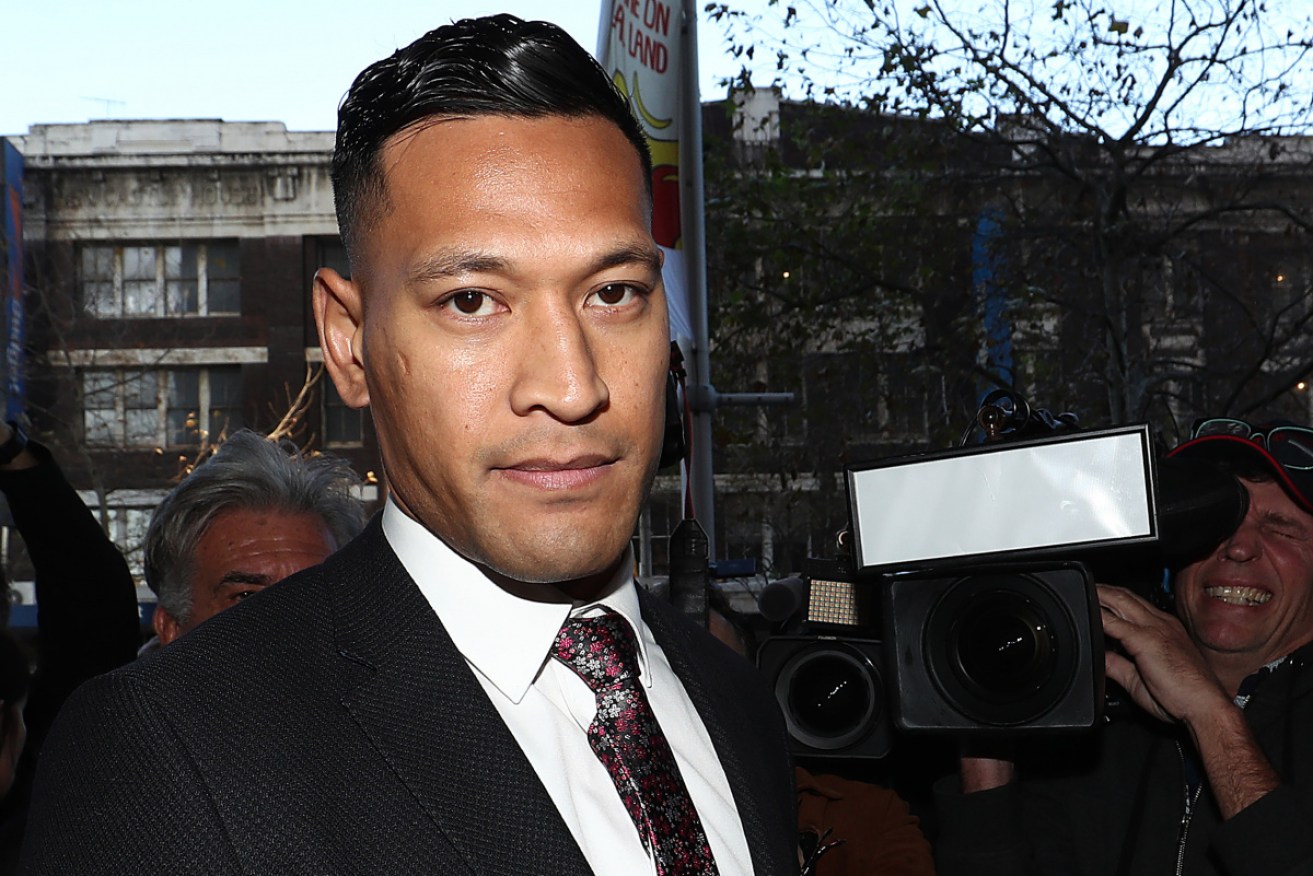 Israel Folau at an earlier Fair Work Commission hearing. He has another mediation date set for December 13.