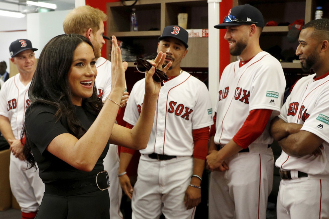 The Duke and Duchess of Sussex received a warm welcome when they attended Europe's first Major League baseball game.