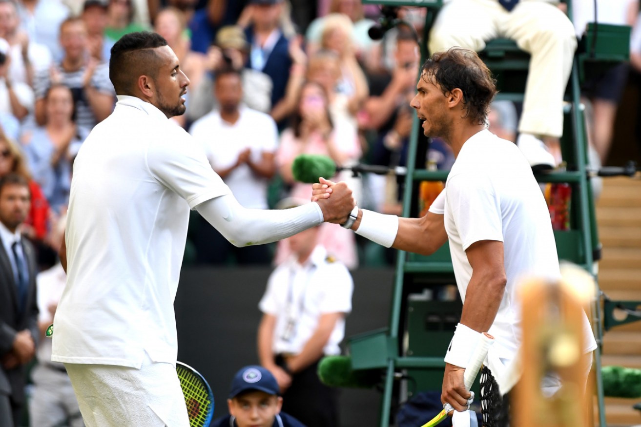They shook hands after their Wimbledon clash, but there is no love lost between Kyrgios and Nadal.