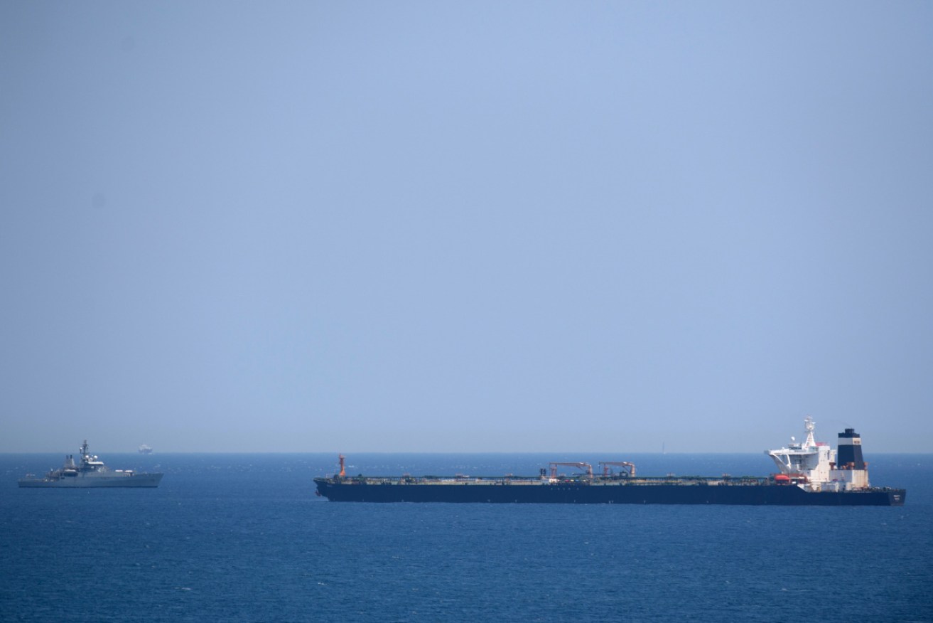 British marines intercepted the Syria-bound oil tanker off Gibraltar.