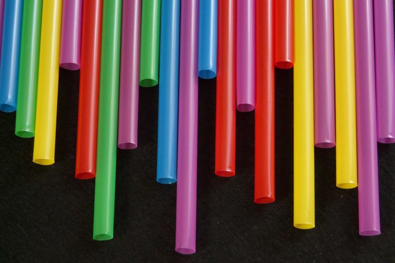 Straws are among the plastic items now banned in Victoria, but plastic lids remain allowed.
