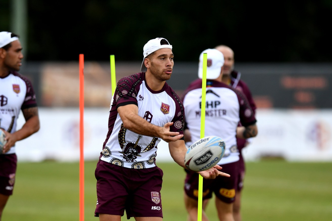 A more mature Corey Norman in training with the Maroons.