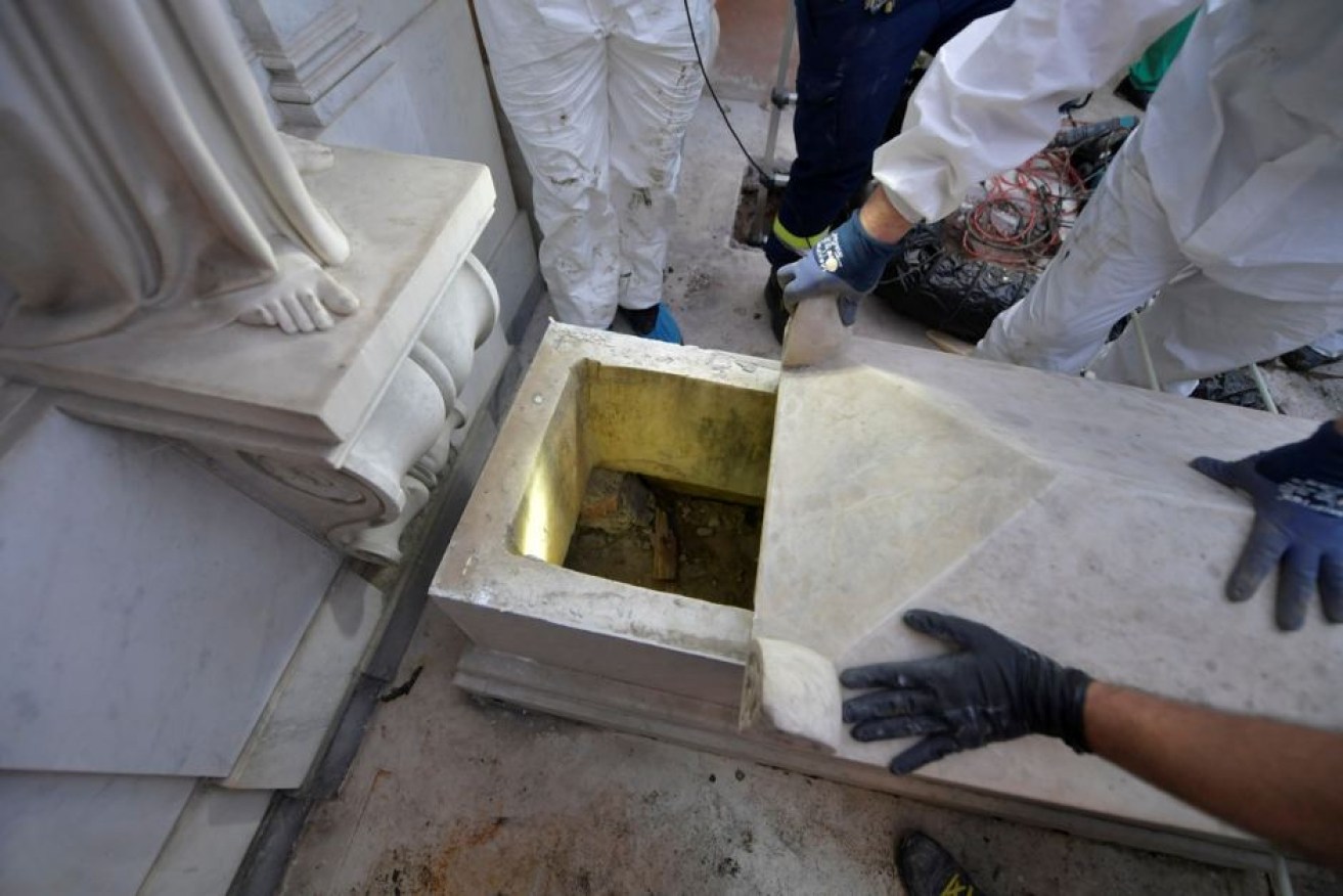 It was speculated that a missing Italian girl's remains were hidden within the 19th-century tombs.