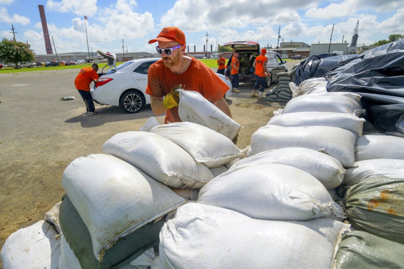 Sandbagging is underway in the US state of Louisiana as Tropical Storm Barry nears landfall.