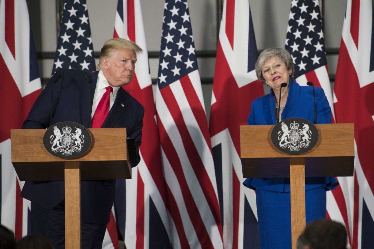 Donald Trump's 'completely unacceptable' comments have been criticised by Theresa May on Monday.
